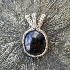 Hypersthene Silver Wire Wrapped Pendant ❤